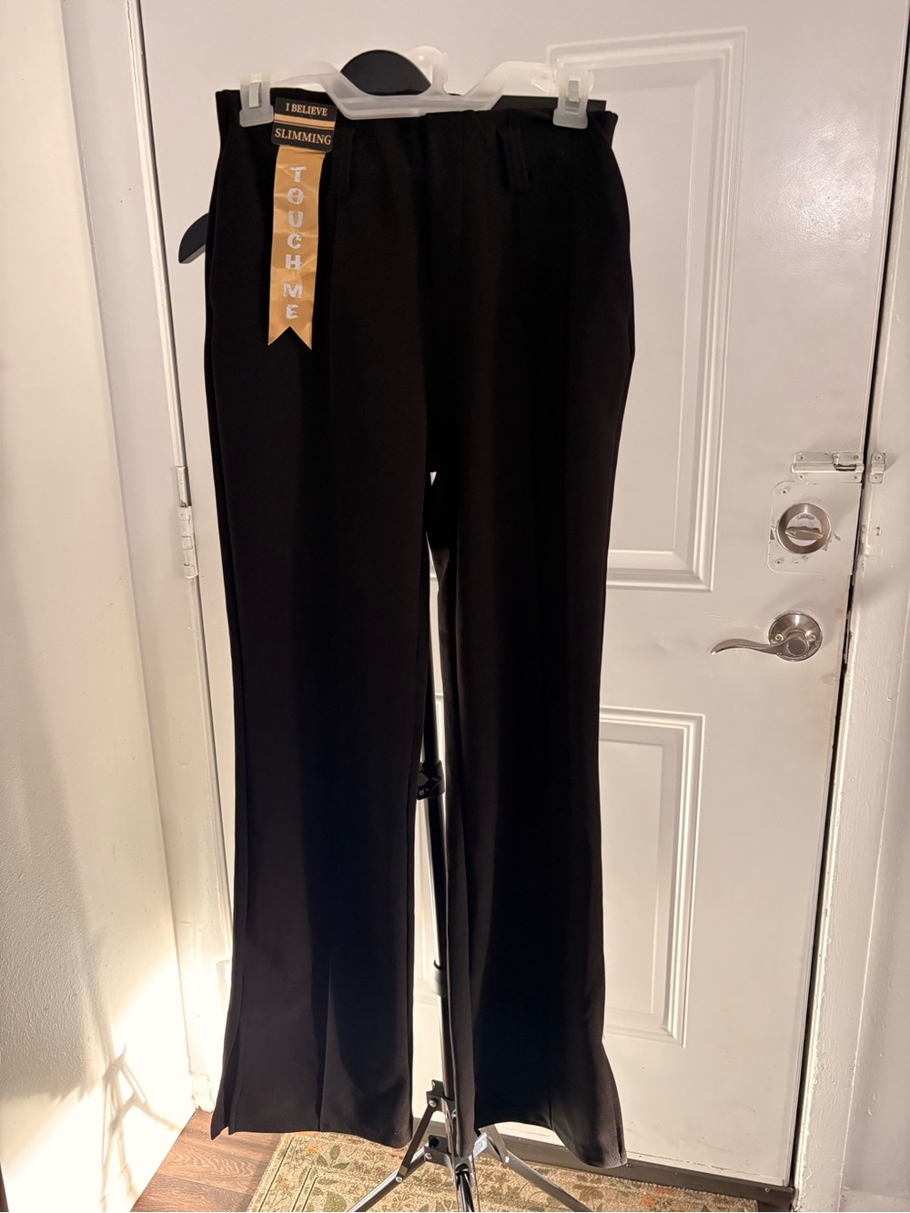Touch Me Black Straight-Leg Women’s Pants